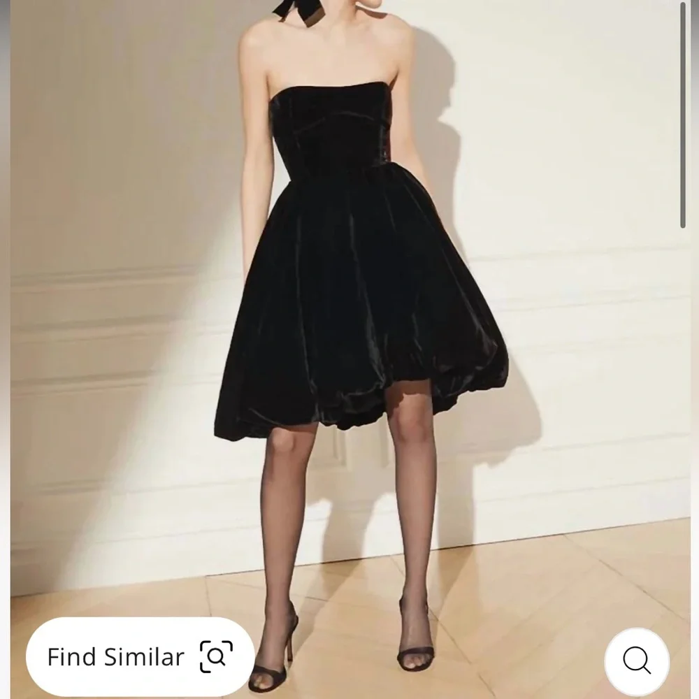 Cara Cara Veronica velvet dress in Black - Picture 1 of 9